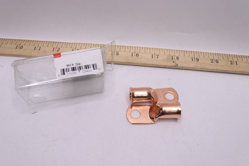 (2-Pk) Grote Tube Lug Copper 3/0 AWG 3/8" Stud 82-9437