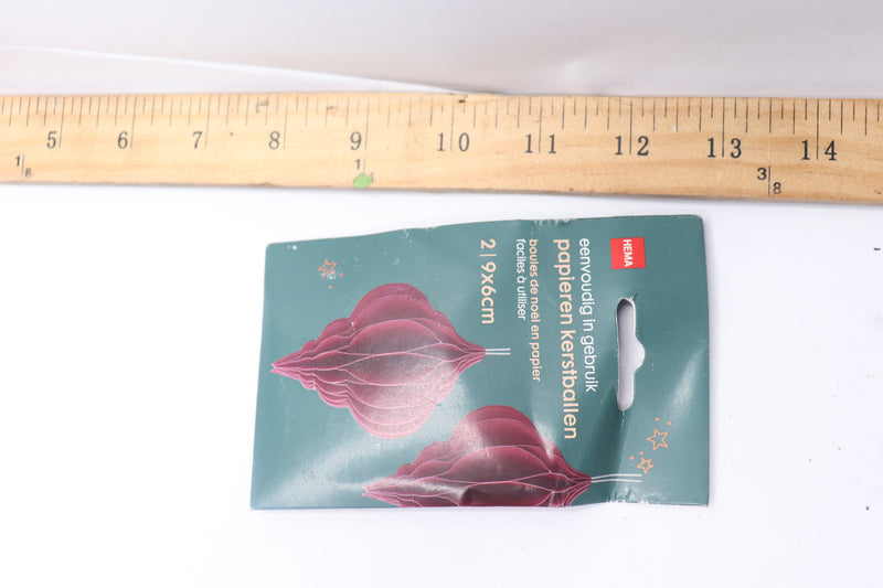 (2-Pk) Hema Red Paper Ornament 9cm x 6cm 25.15.0135