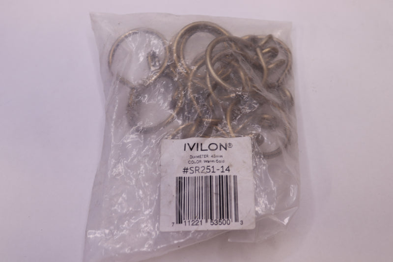 (14-Pk) Ivilon Drapery Eyelet Curtain Ring for Hook Pin 1.7" SR251-14