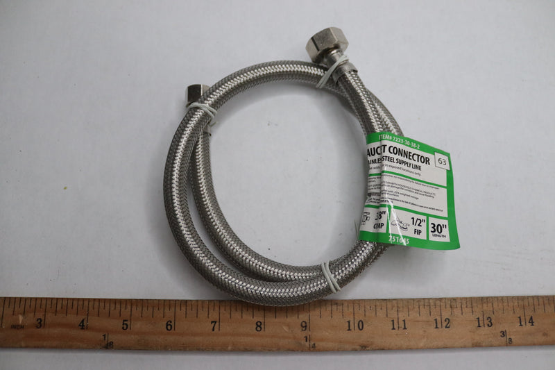Moen Faucet Connector Stainless Steel 3/8" x 1/2" x 30" L 7223-30-38-2