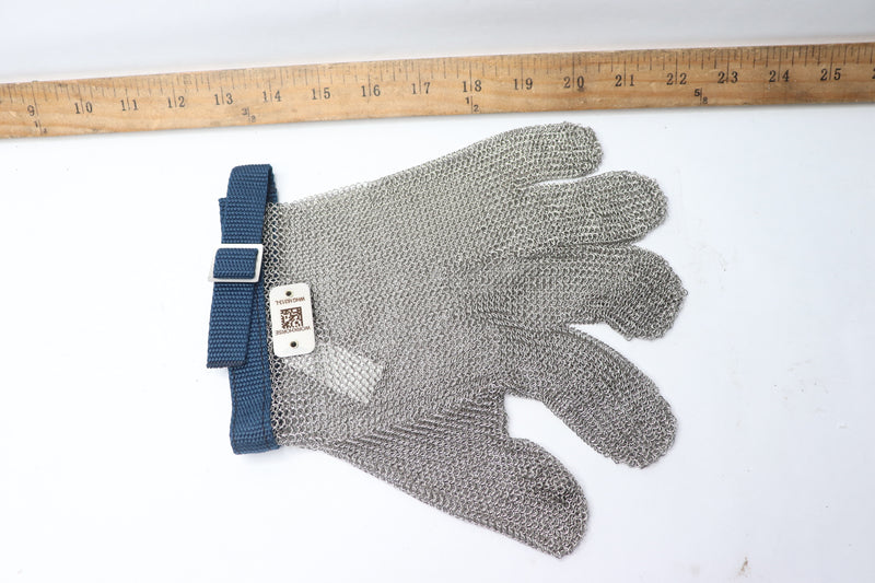 Workhorse Metal Mesh Gloves Wrist Length Cuff Stainless Steel Large