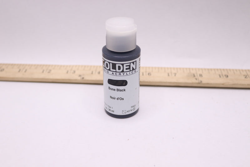 Golden Fluid Acrylics Paint Bone Black 1 oz. 2010-1/SER 1