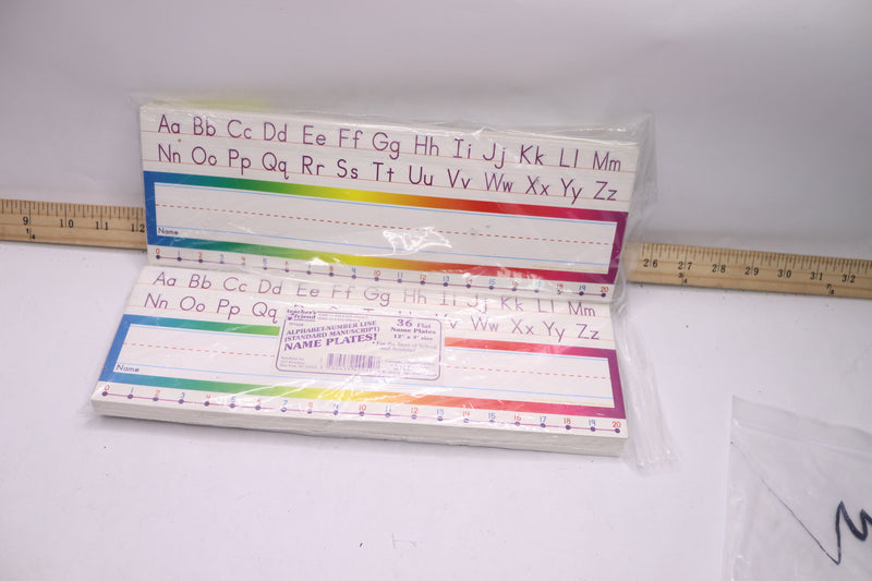 Scholastic Alphabet-Number Line Standard Name Plates 12 x 4" TF1528