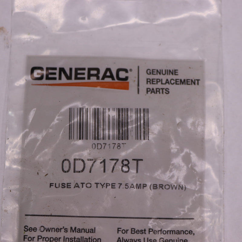 Generac Fuse ATO Type 7.5 Amp 0D7178T