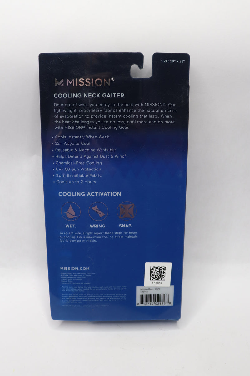 Mission Cooling Neck Gaiter Polyester Blue 109452
