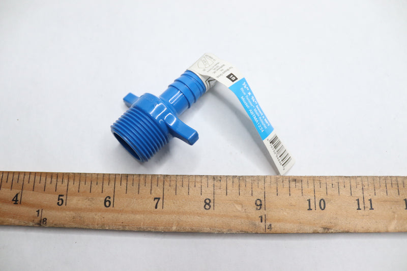Blue Twisters Male Irrigation Adapter Polypropylene 1/2" x 3/4" Dia. ABTMA1234