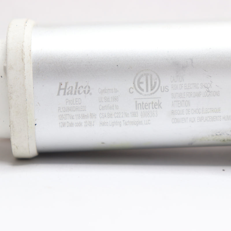Halco LED Bulb Ballast Compatible Cool White 4 Pin 4000K 12W PL12V/840/DIR/LED2