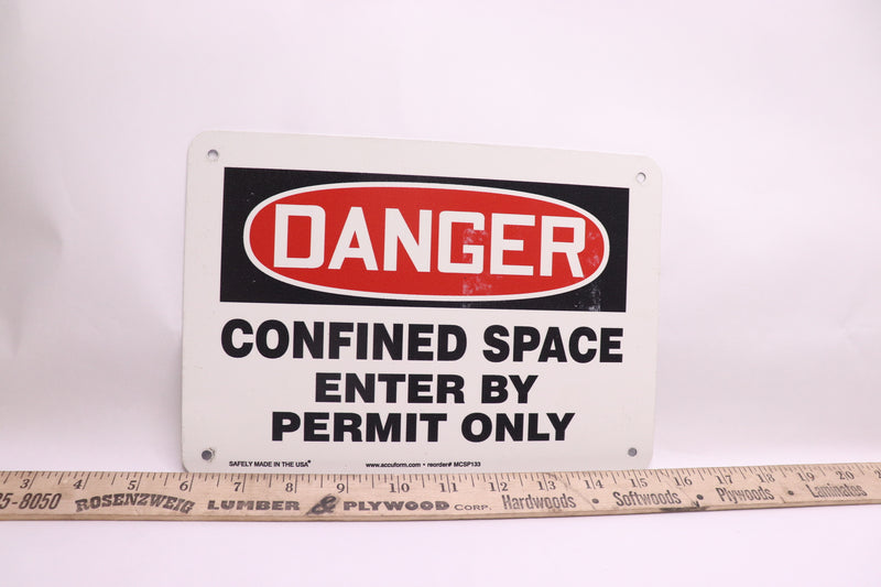 Accuform Danger Sign Aluminum 7" x 10" MCSP133