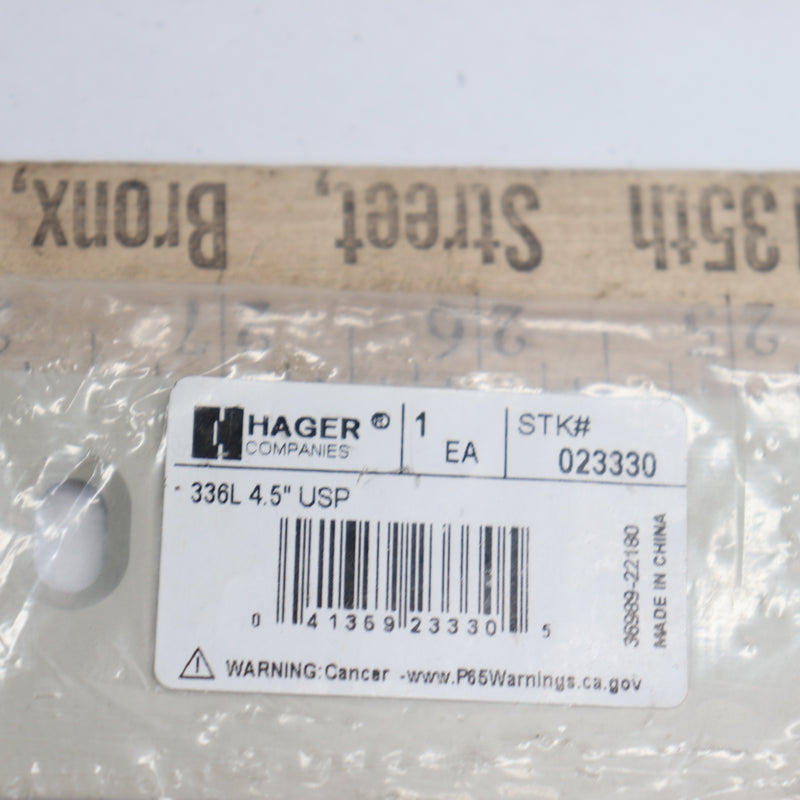 Hager 336L Hinge Filler Plate-Frame Beige 4.5" USP 023330