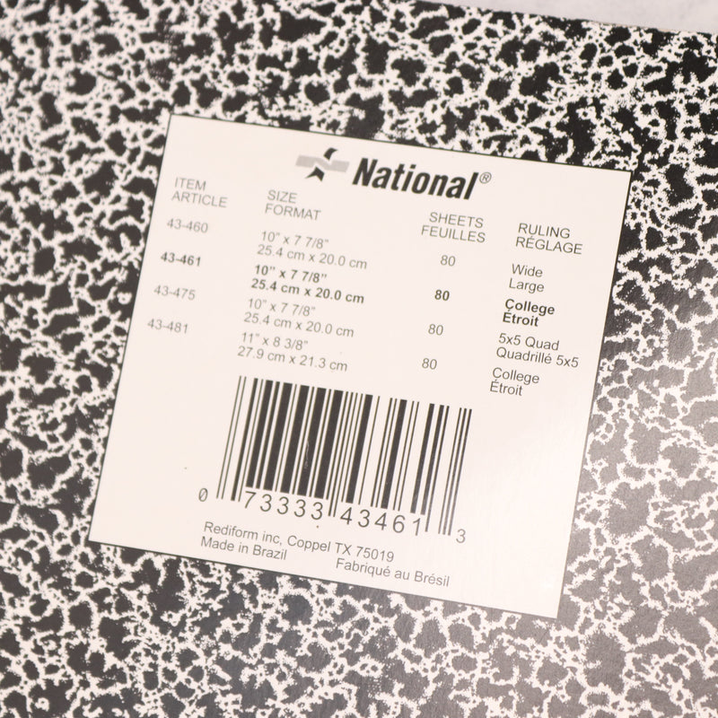 National Composition Book College/Margin Rule 80 Sheets 7-7/8 X 10"