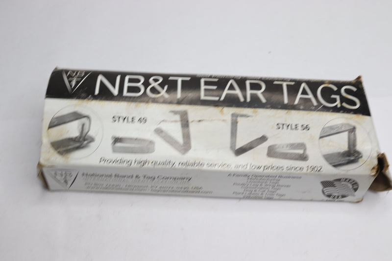 (100-Pk) NB&T Ear Tags Self Piercing Self-Lock Tamper Resistant Style 49