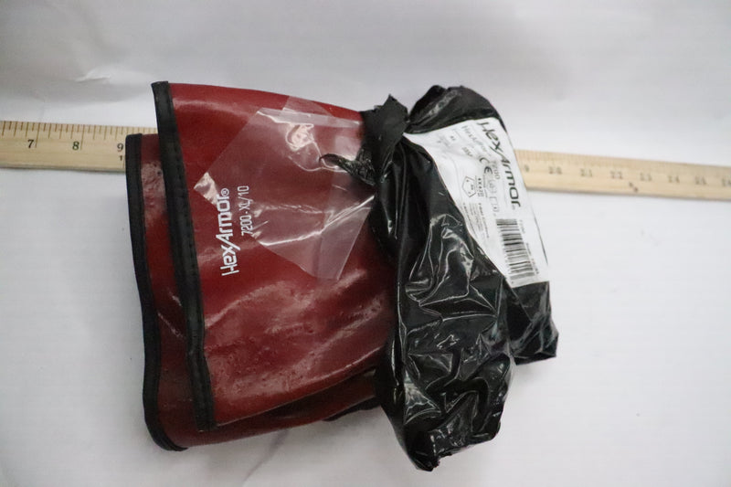 HexArmor Chemical Resistant Gloves Pair Textured PVC Black/Red XL 7200-XL