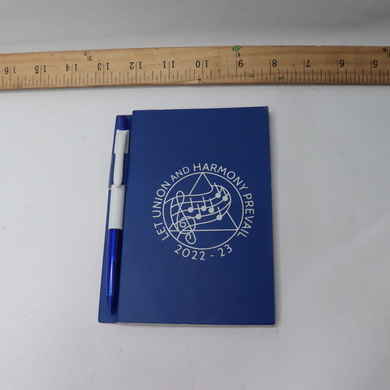 Notebook with Pen Blue Let Union and Harmony Prevail 2022-23 4" x 6"