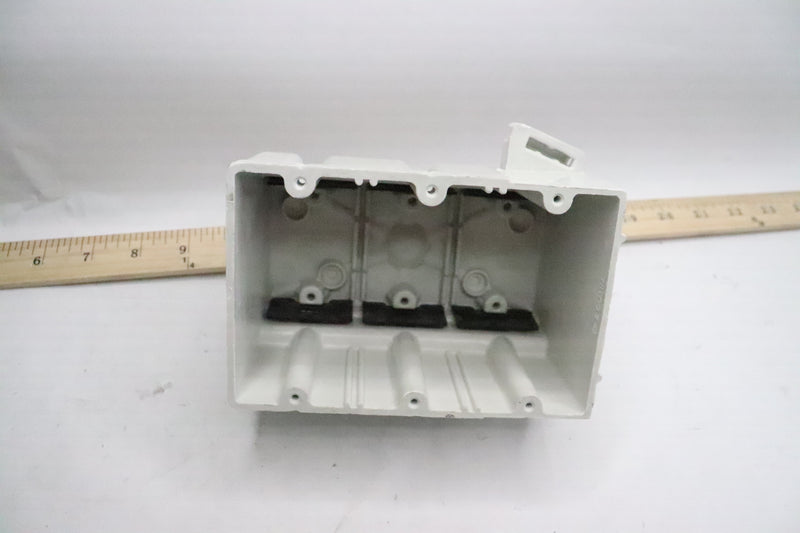 Allied Moulded Products 3-Gang Switch/Receptacle Outlet Box Beige/Tan 3-5/8"