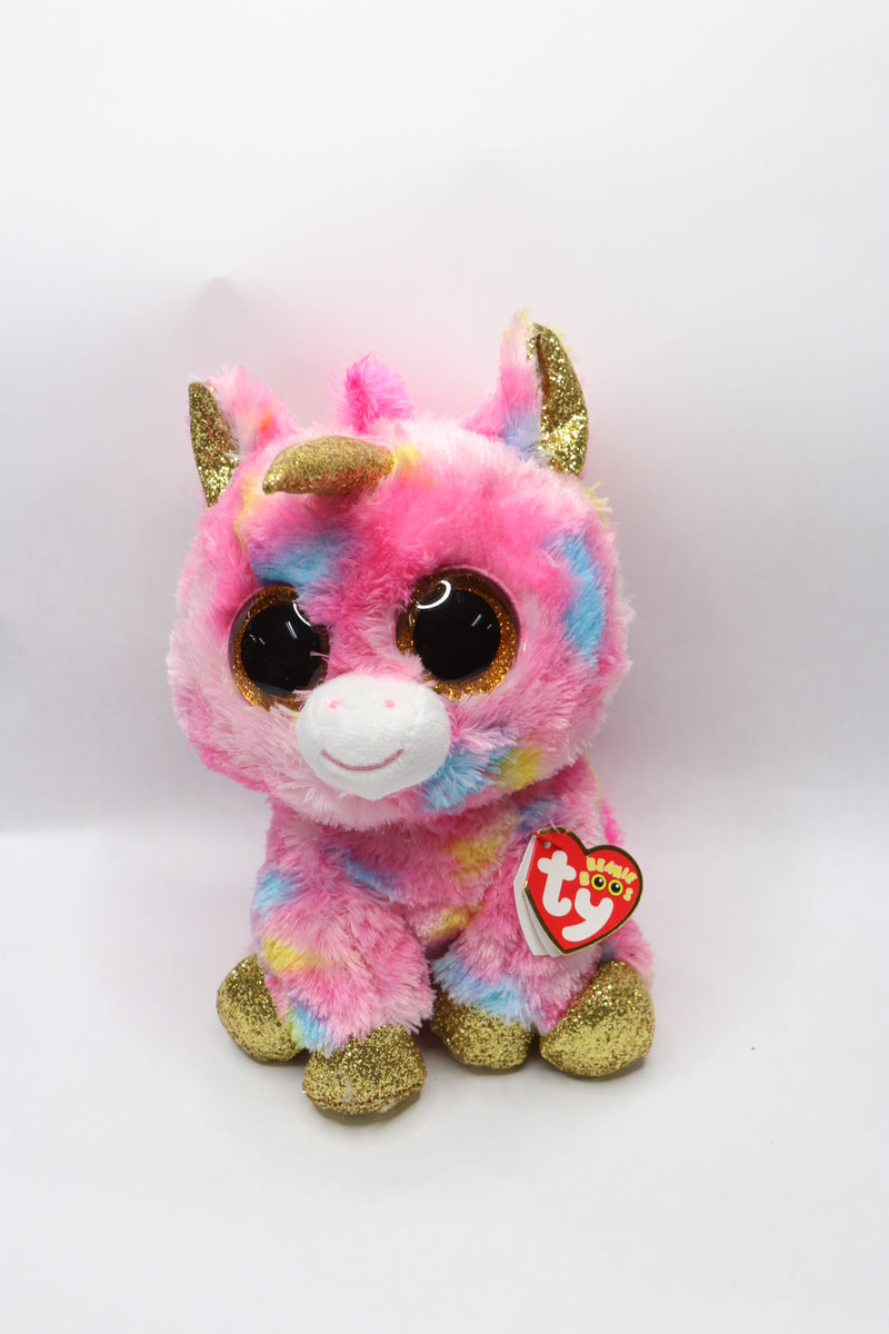 TY Beanie Boo Fantasia The Colorful Unicorn Medium 37041