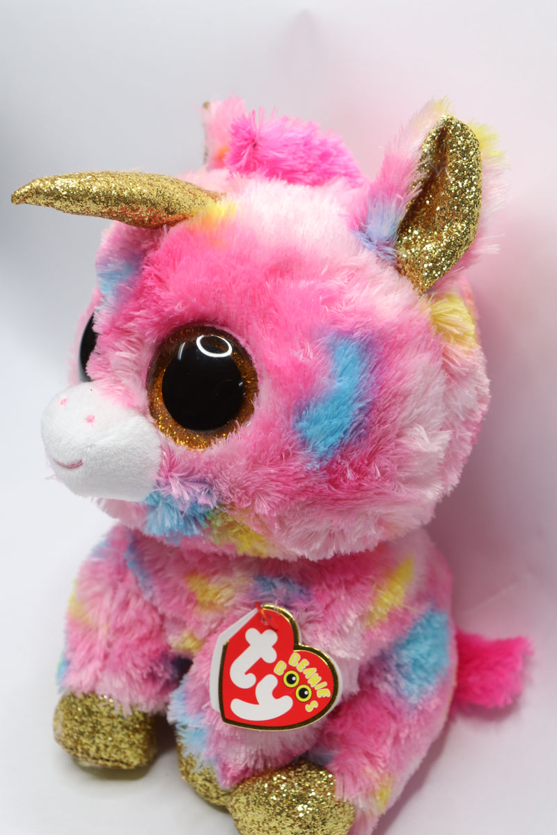 TY Beanie Boo Fantasia The Colorful Unicorn Medium 37041