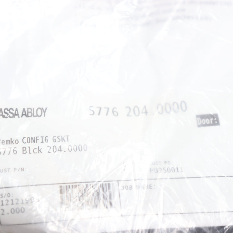 Assa Abloy Adhesive-Backed Fire Smoke Gasketing S776 Black S776204.0000