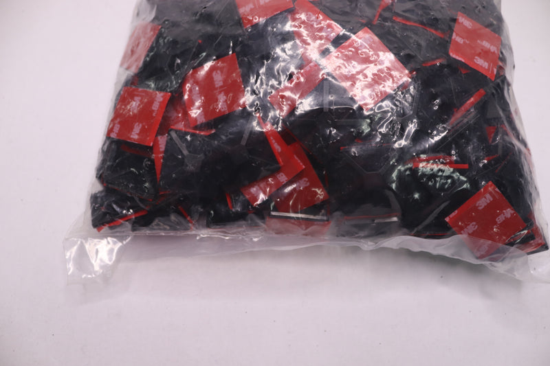 (500-Pk) Adhesive Bases Acrylic Black 0.23" H x 1.1201" W x 1.1201" L
