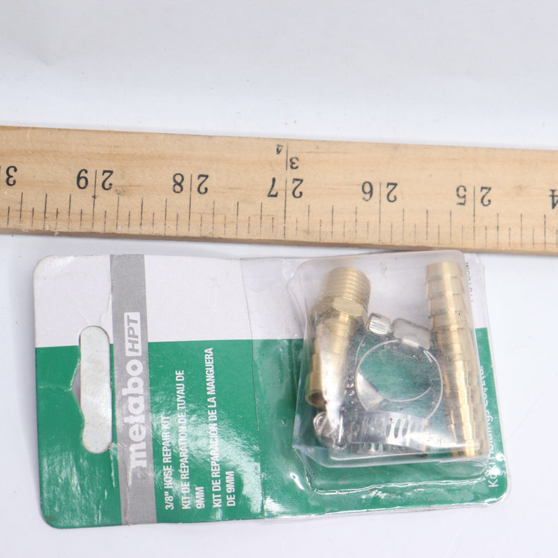 Metabo HPT Air Hose Repair Kit Steel Clamps Brass Splicer 3/8" 115163M