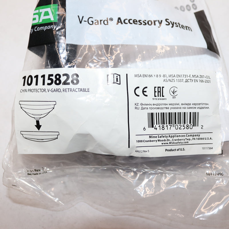 MSA Chin Protector V-Gard Nitrometer Visor Black 10115828