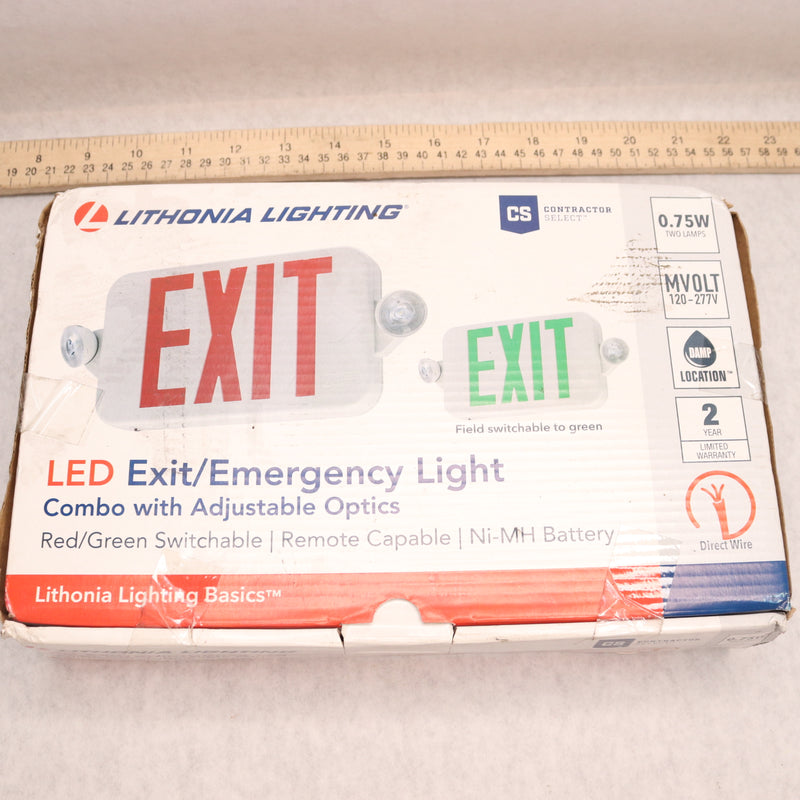 Lithonia Lighting  LED Emergency Light/Exit Combo White 269XW0