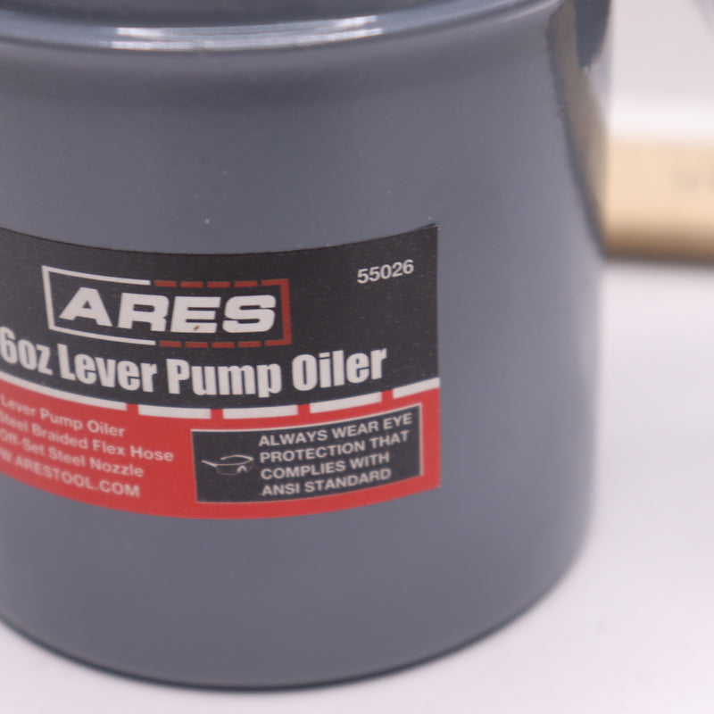 Ares Oil Lubrication Can Lever Style Gray 16oz 55026