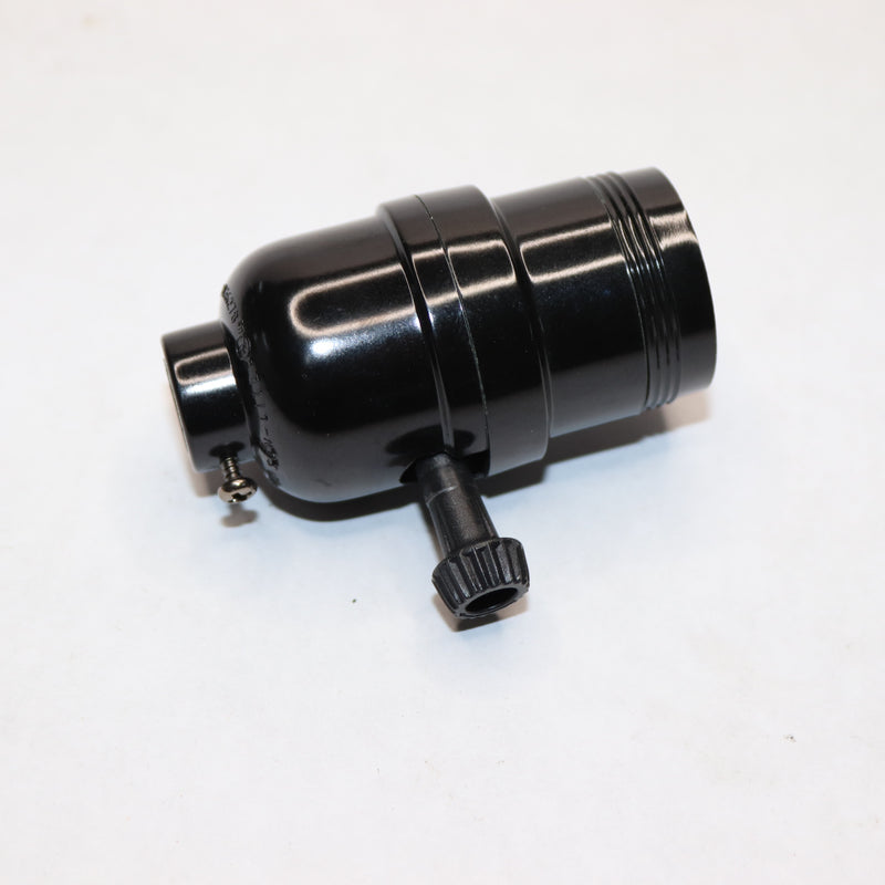 Servalite 250-Watt Hard-Wired Light Socket Black 884443