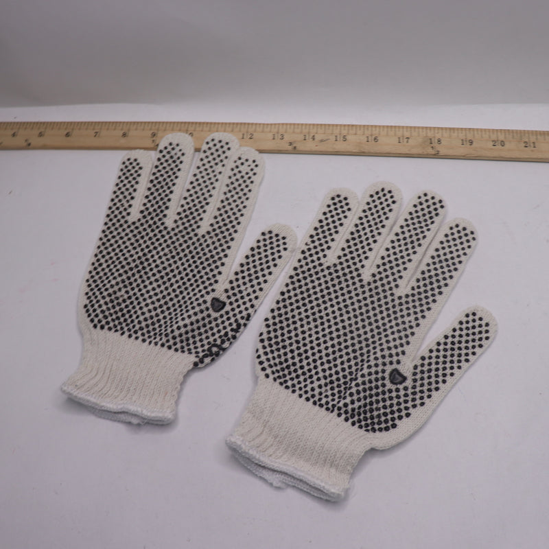 (Pair) Cordova Standard Weight Gloves Natural Poly/Cotton Machine Knit Large