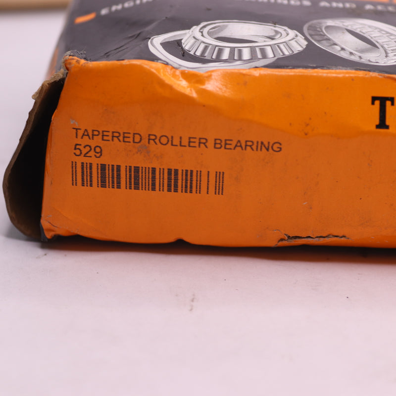 Tapered Roller Bearing Single Cone Straight Bore Steel 2" ID x 1.42" Width 529