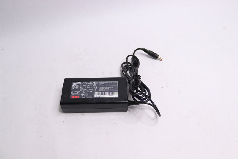 Samsung AC/DC Adapter Power Supply Charger 12VDC 3A A3612 FDY - Missing Cord