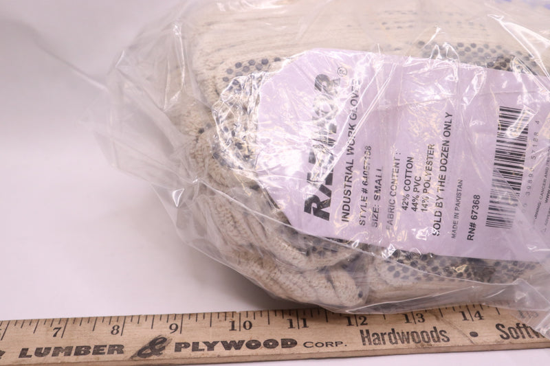 (24-Pk) Radnor Gloves Ambidextrous String w/ Knit Wrist Polyester Cotton Size S