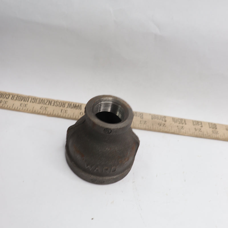Ward Reducer Coupling Black Malleable Iron 2" x 1"