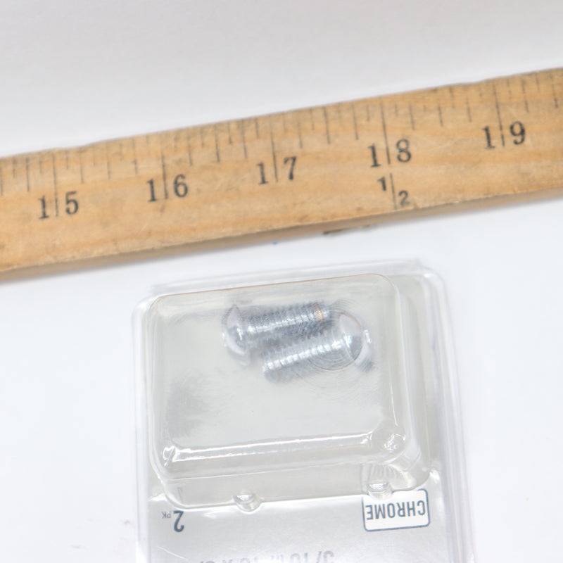 (2-Pk) Everbilt Button Head Socket Cap Screw Chrome 5/16"-18 x 3/4"