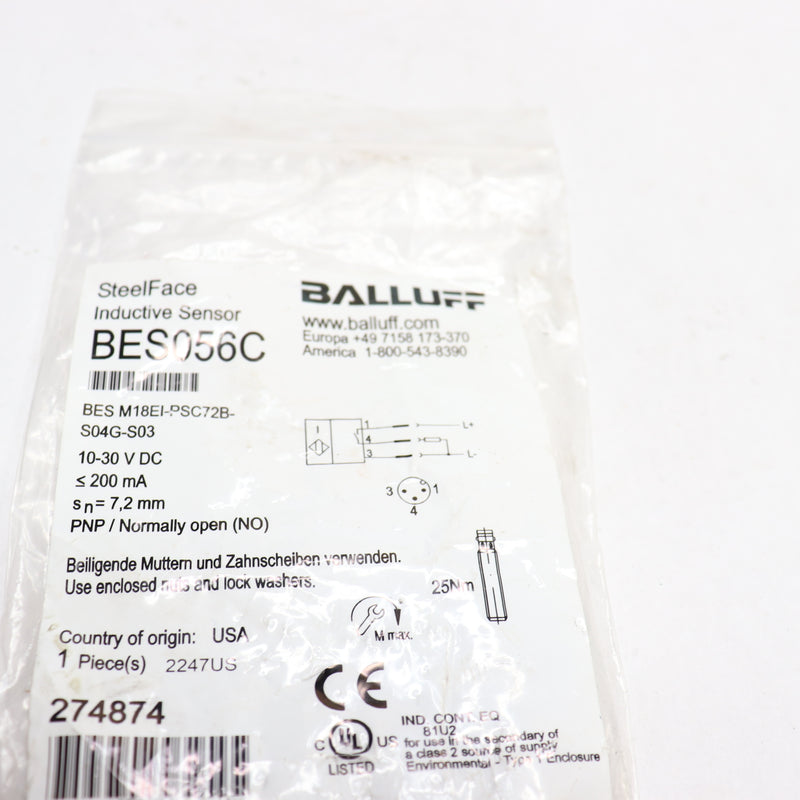 Balluf Weld-Immune Inductive Sensors BES056C