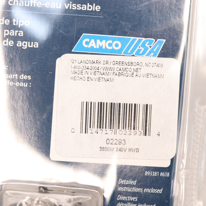 Camco Screw-in Water Heater Element-High Watt Density 3800W 240V 02293