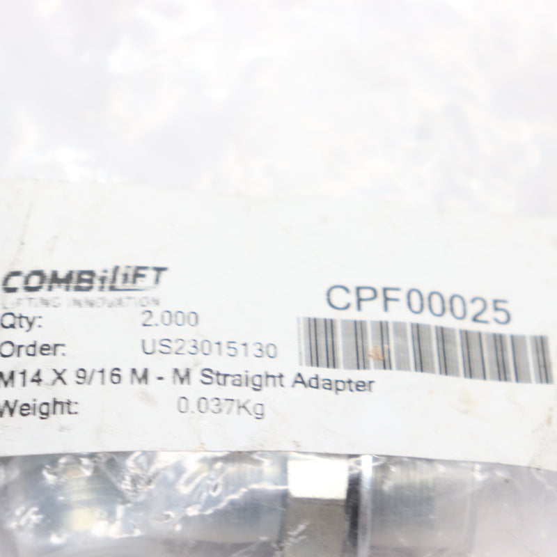 Combilift M Straight Adapter M14 x 9/16 M CPF00025