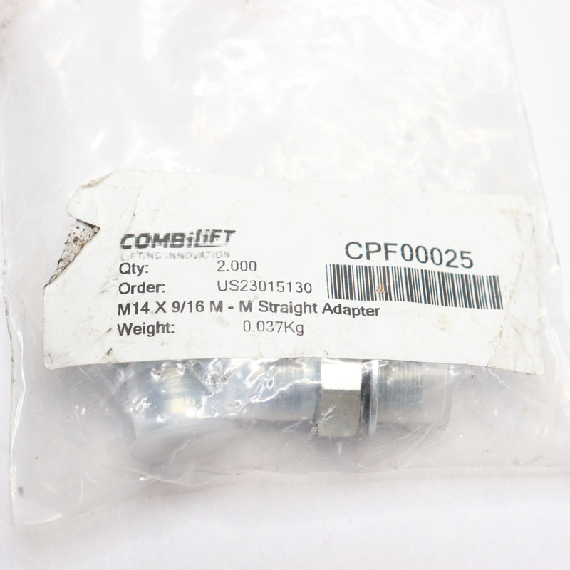 Combilift M Straight Adapter M14 x 9/16 M CPF00025