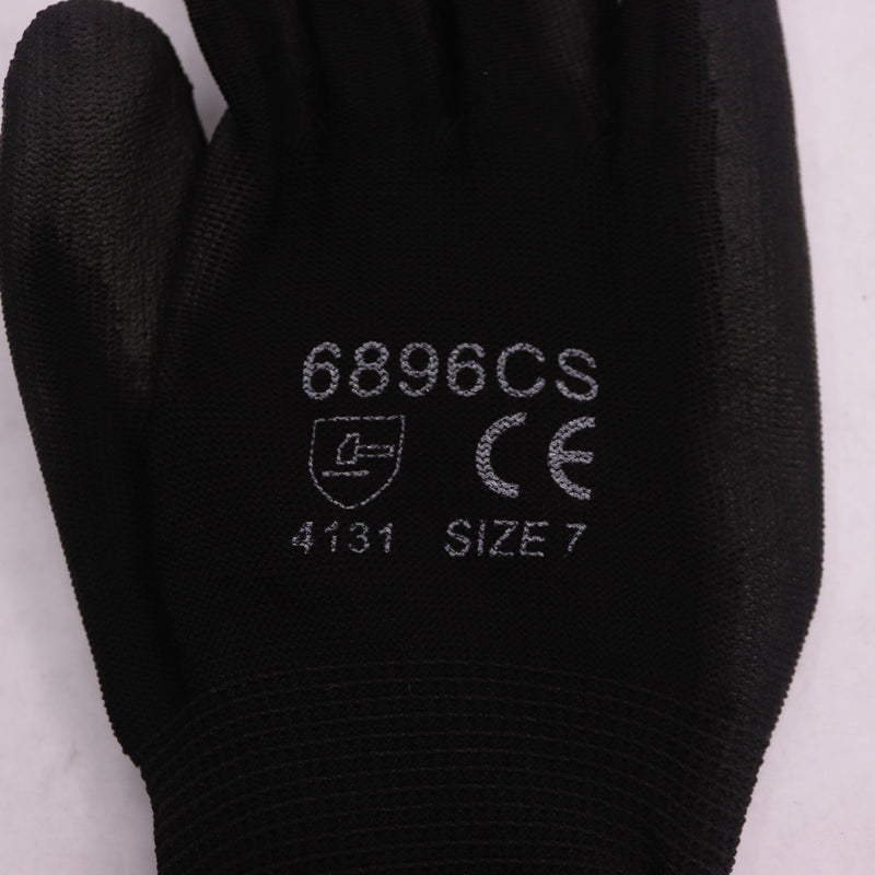 (Pair) Cordova Gloves 13-Gauge Black Nylon Shell Small 6896CS