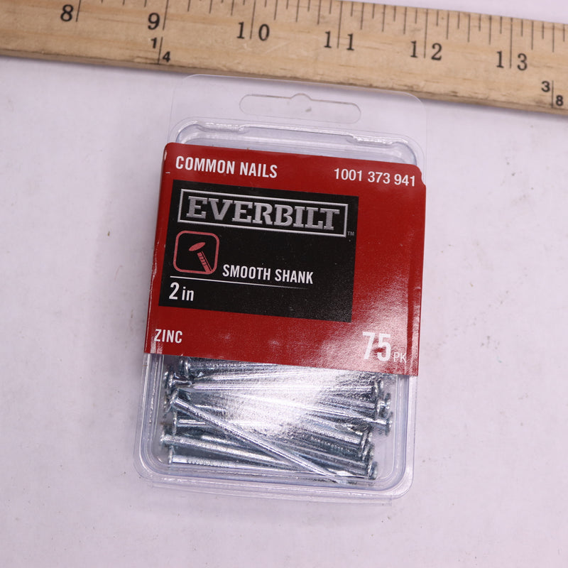 (75-Pk) Everbilt Common Nails Zinc Plated 2" 810922