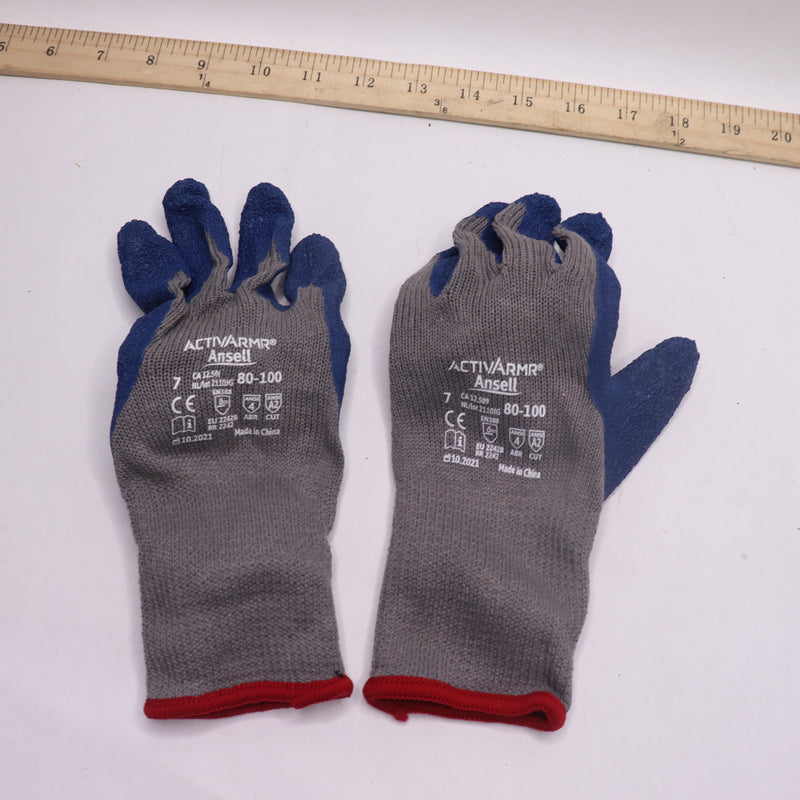 (Pair) Ansell ActivArmr Gloves ANSI Cut Level A2 80-100 Size 7 284729
