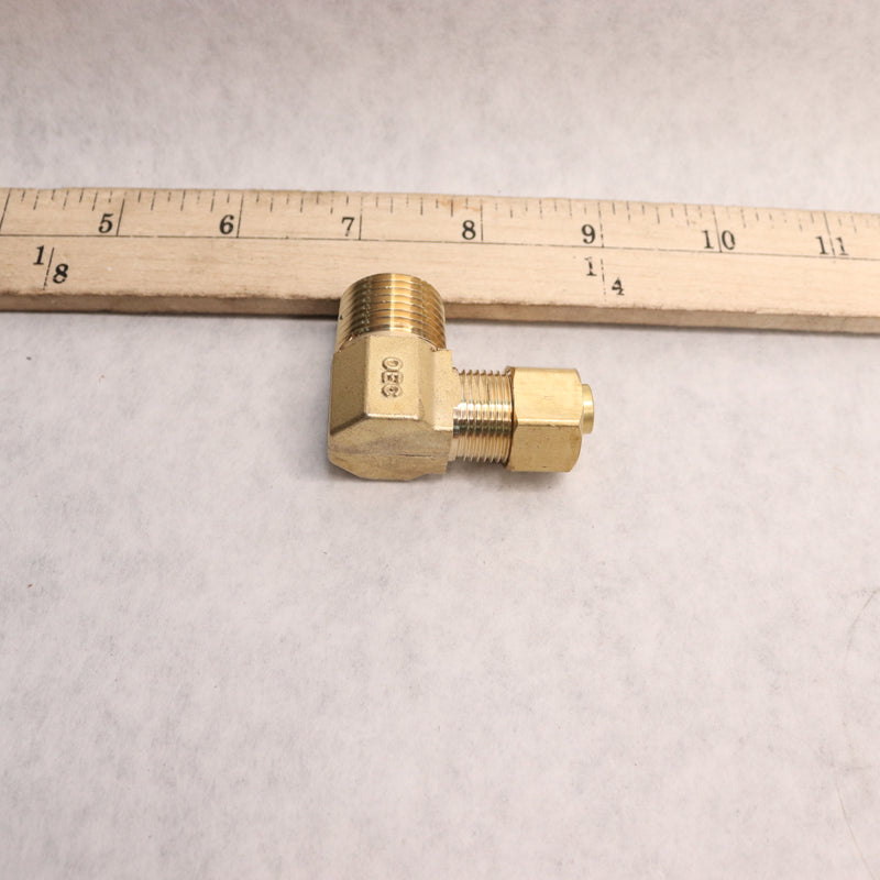 Everbilt 90-Degree Elbow Adapter Fitting Brass 1/2" OD Compression x 1/2" MIP