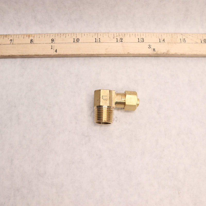 Everbilt 90-Degree Elbow Adapter Fitting Brass 1/2" OD Compression x 1/2" MIP