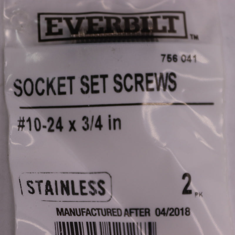 (2-Pk) Everbilt Internal Hex Socket Set Screws Stainless-Steel