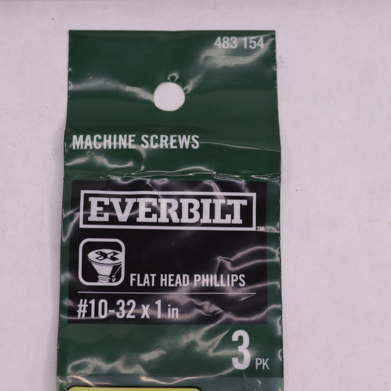 (3-Pk) Everbilt Phillips Flat Head Machine Screws Stainless Steel