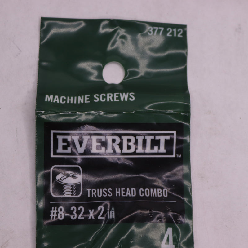 (4-Pk) Everbilt Combo Truss Head Machine Screws Zinc Plated