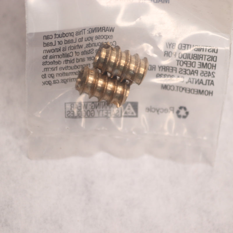 (2-Pk) Everbilt Wood Insert Nuts Solid Brass