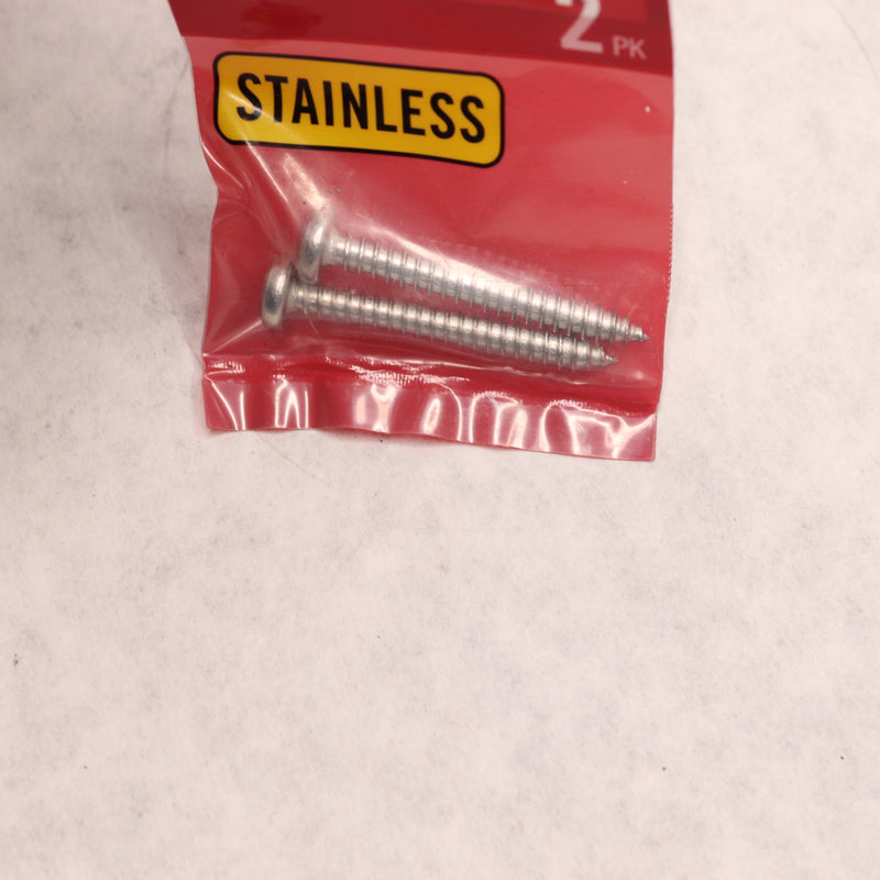 (2-Pk) Everbil Sheet Metal Screw Phillips Pan Head Stainless Steel