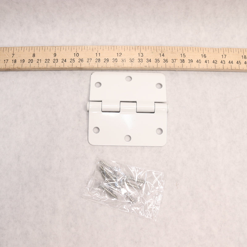 Everbilt Squeak-Free Door Hinge White 3-1/2" x 1/4" Radius