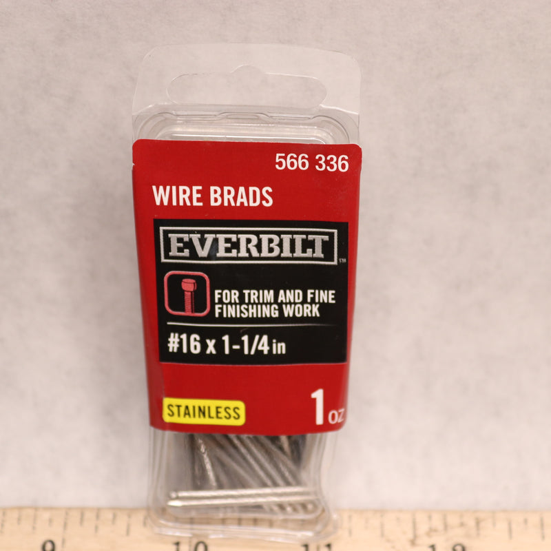 Everbilt Wire Brads Stainless Steel 1 oz.