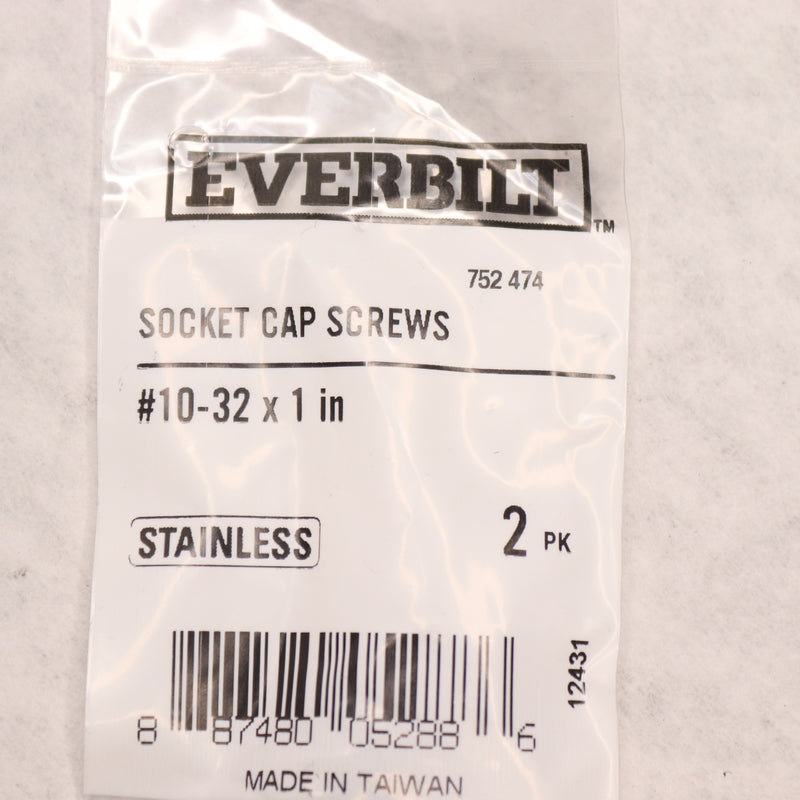 (2-Pk) Everbilt Hex Socket Head Socket Cap Screw Stainless Steel 752474